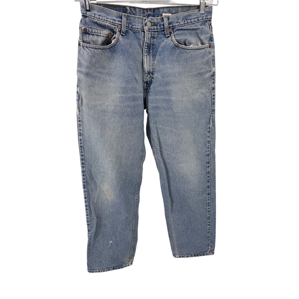 Vintage Levis 550 Relaxed Fit‎ Jeans Men's W34 L30 Blue BatWing Denim Pants Y2K